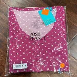 Posh Peanut Bamboo Eloise Floral Women’s Short Sleeve Pajama Set Small NWT